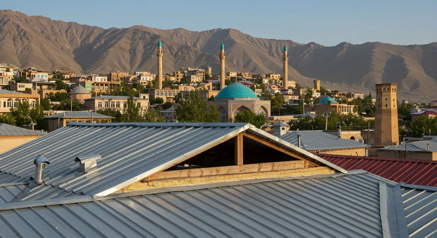 سقف شیروانی در اردبیل ابراهیم آباد